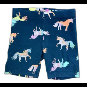 Wonder Nation Girls Shorts Size S(6-6x) Navy with Unicorns